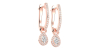 Boucles d'oreilles Dormeuses Diamants en or rose