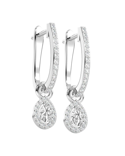 Boucles d'oreilles Dormeuses Diamants en or blanc