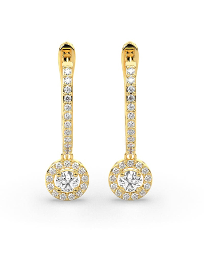 Boucles d'oreilles Dormeuses Diamants en or jaune