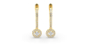 Boucles d'oreilles Dormeuses Diamants en or jaune