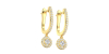Boucles d'oreilles Dormeuses Diamants en or jaune