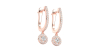 Boucles d'oreilles Dormeuses Diamants en or rose