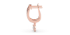 Boucles d'oreilles Dormeuses Diamants en or rose