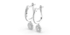 Boucles d'oreilles Dormeuses Diamants en or blanc