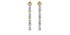 Boucles d'oreilles Pendantes Diamants en or jaune