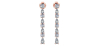 Boucles d'oreilles Pendantes Diamants en or rose
