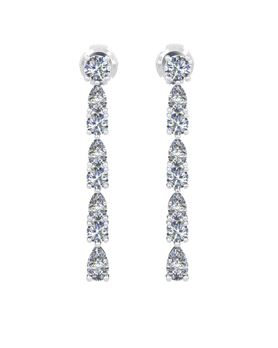 Boucles d'oreilles Pendantes Diamants en or blanc
