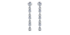 Boucles d'oreilles Pendantes Diamants en or blanc