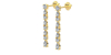Boucles d'oreilles Pendantes Diamants en or jaune