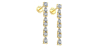 Boucles d'oreilles Pendantes Diamants en or jaune