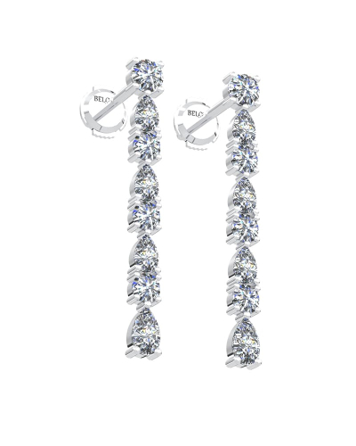 Boucles d'oreilles Pendantes Diamants en or blanc