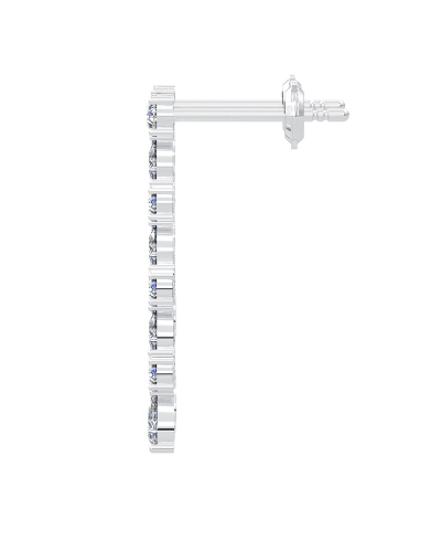 Boucles d'oreilles Pendantes Diamants en or blanc