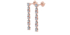 Boucles d'oreilles Pendantes Diamants en or rose