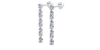 Boucles d'oreilles Pendantes Diamants en or blanc