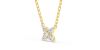 Collier fleurs diamants pour femme en or jaune