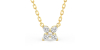 Collier fleurs diamants pour femme en or jaune