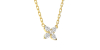 Collier fleurs diamants pour femme en or jaune