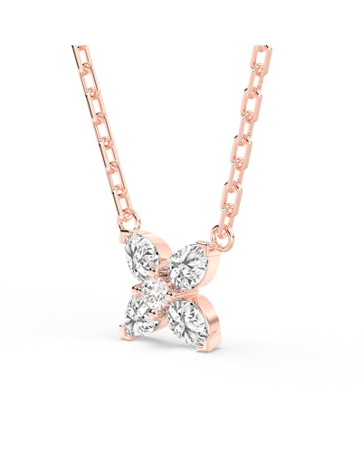 Collier fleurs diamants pour femme en or rose