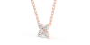 Collier fleurs diamants pour femme en or rose