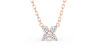 Collier fleurs diamants pour femme en or rose