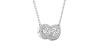 collier Diamant Poire Halo et Rond Halo en or blanc