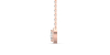 collier Diamant Poire Halo et Rond Halo en or rose