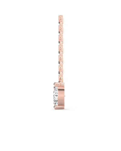 Collier Diamant Poire et Rond en or rose