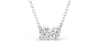 Collier Diamant Poire et Rond en or blanc