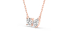 Collier Diamant Poire et Rond en or rose