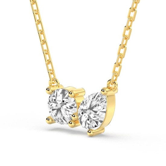 Collier Toi et moi diamant - Maison Beloria