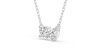 Collier Diamant Poire et Rond en or blanc