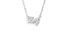 Collier Diamant Poire et Rond en or blanc