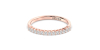 Demi-alliance diamants serti griffes en or rose
