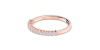 Demi-alliance diamants serti griffes en or rose