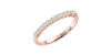 Demi-alliance diamants serti griffes en or rose
