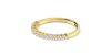 Demi-alliance diamants serti griffes en or jaune