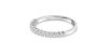 Demi-alliance diamants serti griffes en or blanc