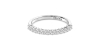 Demi-alliance diamants serti griffes en or blanc