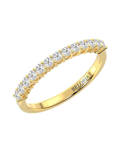 Demi-alliance diamants serti griffes en or jaune