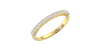 Demi-alliance diamants serti griffes en or jaune