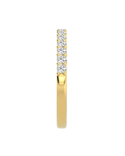 Demi-alliance diamants serti griffes en or jaune