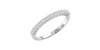 Demi-alliance diamants serti griffes en or blanc