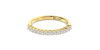 Demi-alliance diamants serti griffes en or jaune