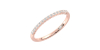 Demi-alliance diamants serti barrette en or rose