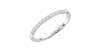Demi-alliance diamants serti barrette en or blanc