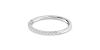 Demi-alliance diamants serti barrette en or blanc