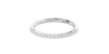 Demi-alliance diamants serti barrette en or blanc