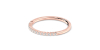 Demi-alliance diamants serti barrette en or rose