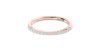 Demi-alliance diamants serti barrette en or rose