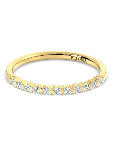 Demi-alliance diamants serti barrette en or jaune